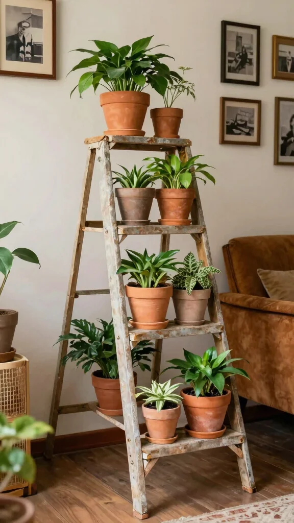 12 Tiered Plant Stand Ideas for Layered Beauty - 6. Vintage Finds for a Classic Touch 1