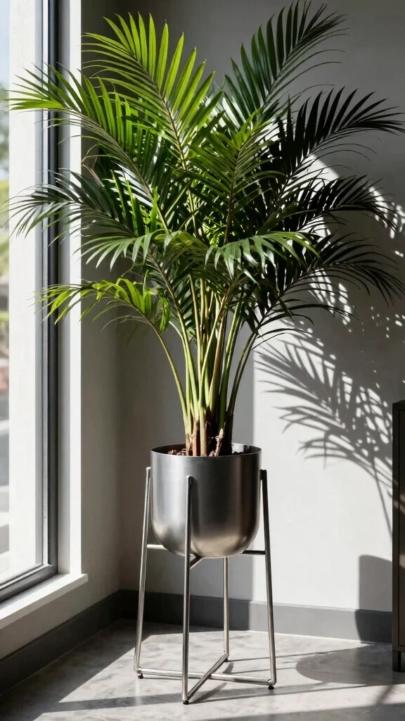 12 Window Plant Stand Ideas for Sunny Spots - 11. Stylish Metal Stands for Modern Touch 1