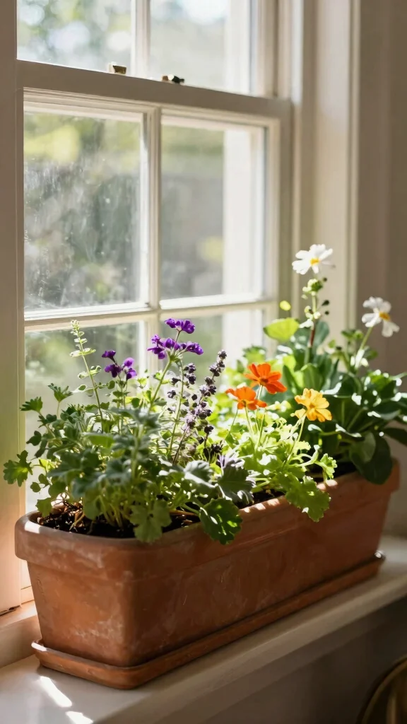 12 Window Plant Stand Ideas for Sunny Spots - 5. Window Box for an Outdoor Feel 1