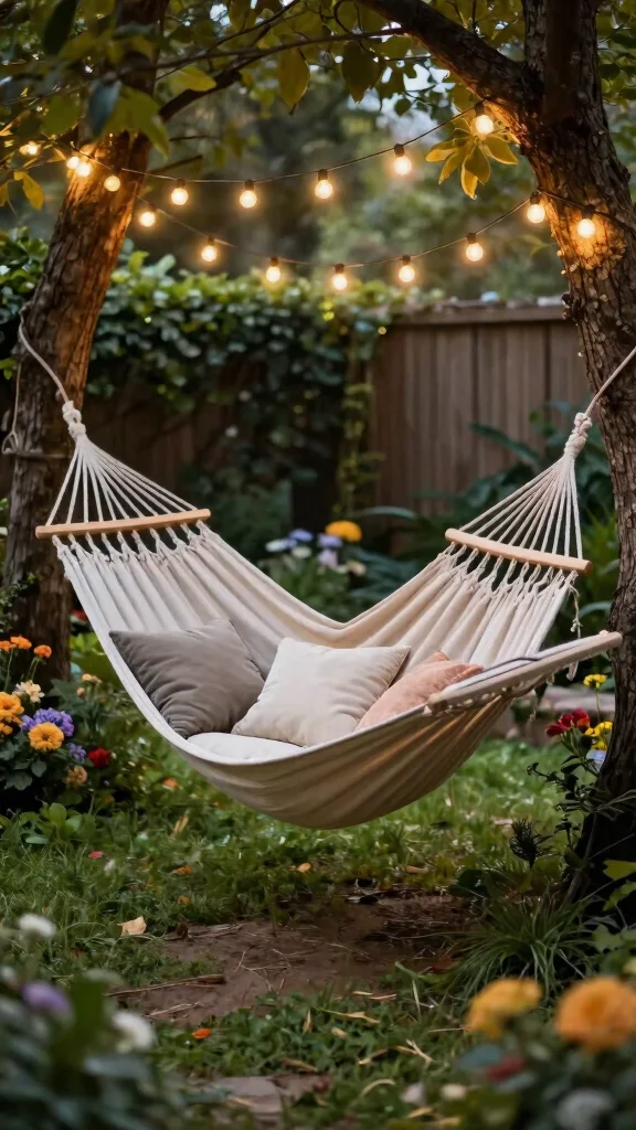 13 Backyard Patio Furniture Ideas for Entertaining - 5. Sustainable Hammock 1