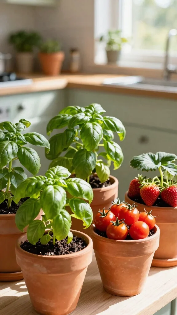 13 Clay Flower Pots Ideas Classic Natural - 11. Edible Plants in Clay Pots 1