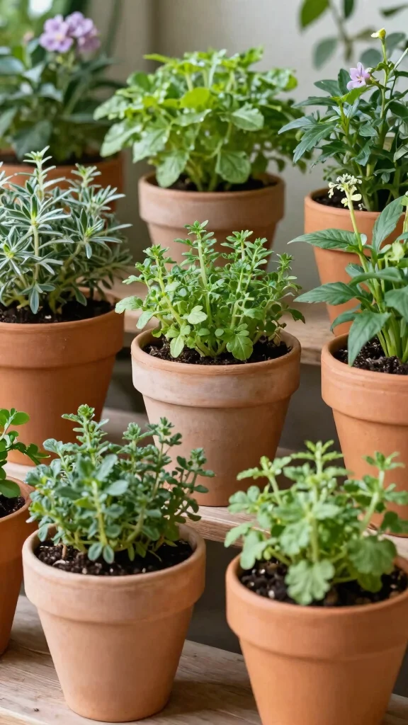 13 Clay Flower Pots Ideas Classic Natural - 8. Self-Watering Clay Pots 1