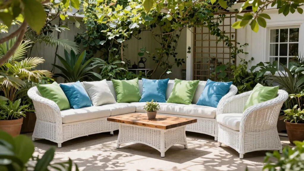 13 Elegant White Wicker Patio Furniture Ideas for Eco-Friendly Gardens