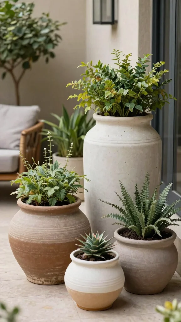 13 Elegant and Durable Ceramic Flower Pot Ideas for Urban Gardening - 12. Durable Ceramic Planters for Outdoor Use 1