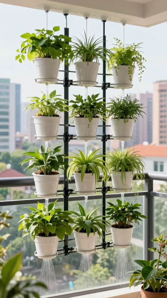 13 Hanging Flower Pots Ideas for Vertical Gardens - 9. Hanging Irrigation System 1