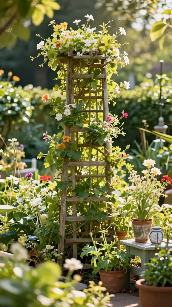 13 Pallet Patio Furniture Ideas on a Budget - 11. Pallet Garden Trellis 1