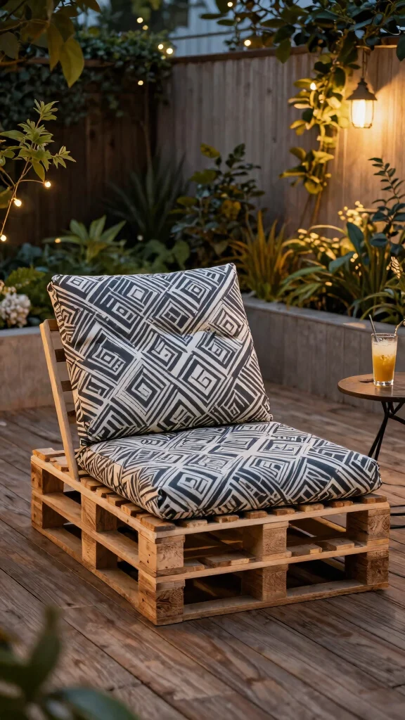 13 Pallet Patio Furniture Ideas on a Budget - 5. Pallet Lounge Chairs 1