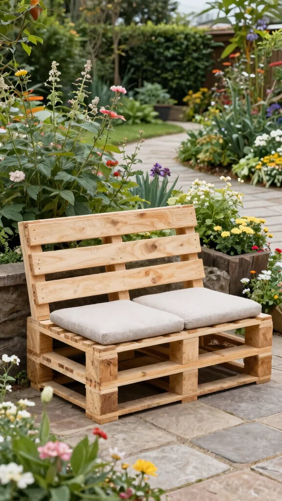 13 Pallet Patio Furniture Ideas on a Budget - 8. Pallet Storage Bench 1