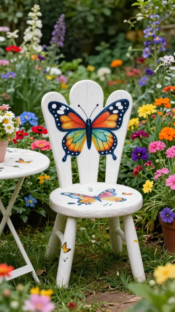13 Patio Furniture Makeover Ideas Transform - 4. Whimsical Garden Chairs 1