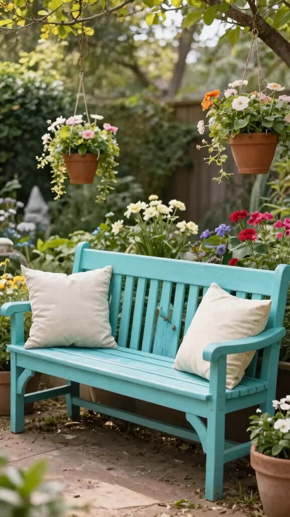 13 Patio Furniture Makeover Ideas Transform - 5. Chic Upcycled Bench 1