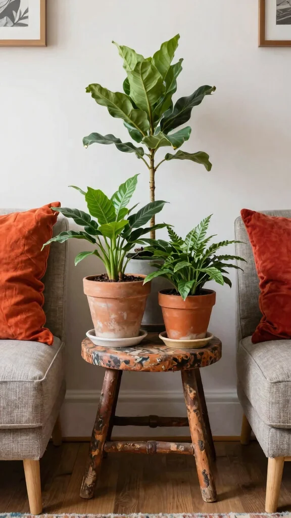 13 Plant Stand Ideas Indoor Versatile - 5. Repurposed Furniture Stands 1
