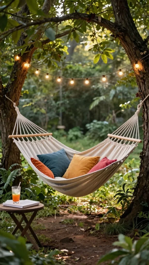 13 Vintage Patio Furniture Ideas for Retro Vibes - 8. Chic Vintage Hammocks 1