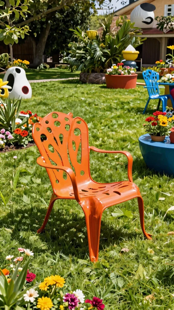 14 Cast Aluminum Patio Furniture Ideas for Sustainable Gardens - 4. Bold Statement Pieces for Artistic Flair 1