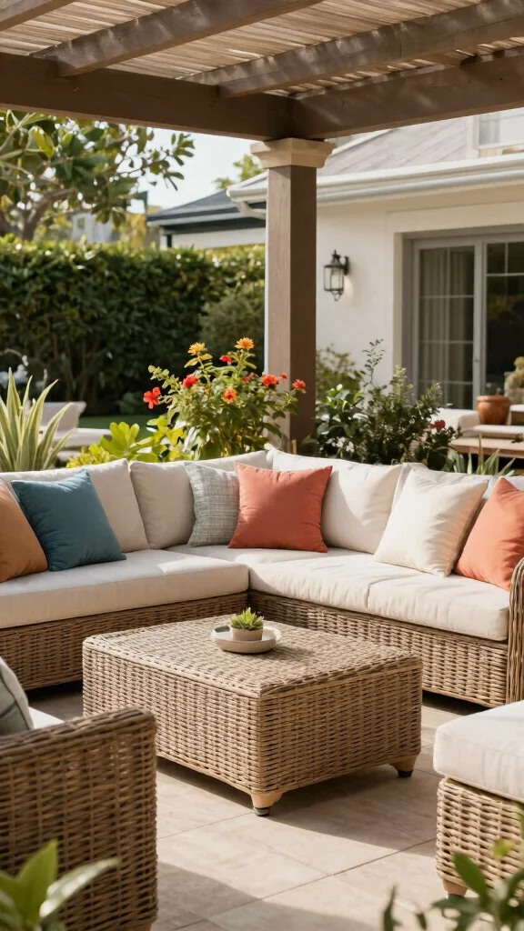 14 Covered Patio Furniture Ideas Protected - 3. Weather-Resistant Wicker Wonders 1