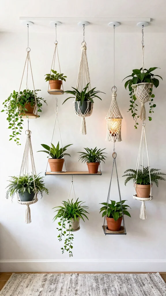14 Creative Plant Stand Ideas for Vertical Gardening Displays - 6. Hanging Plant Shelves 1