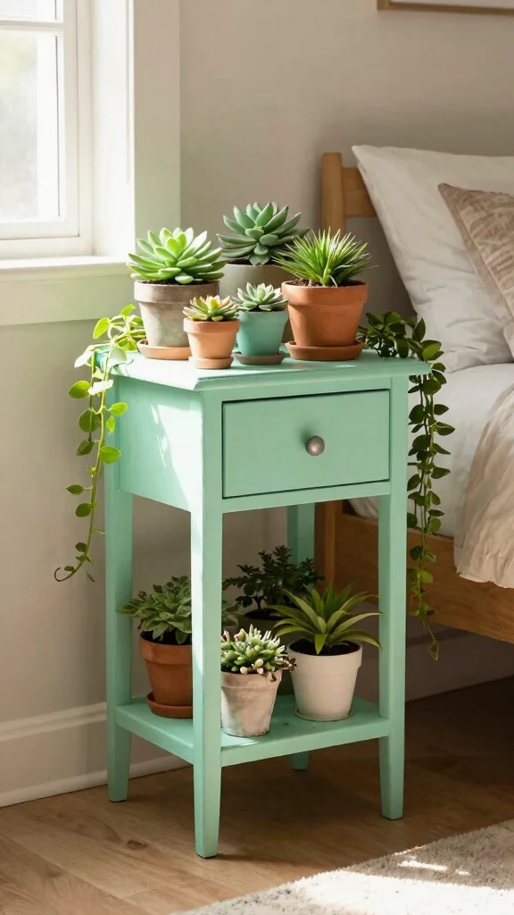 14 Creative Plant Stand Ideas for Vertical Gardening Displays - 7. Upcycled Furniture as Plant Stands 1