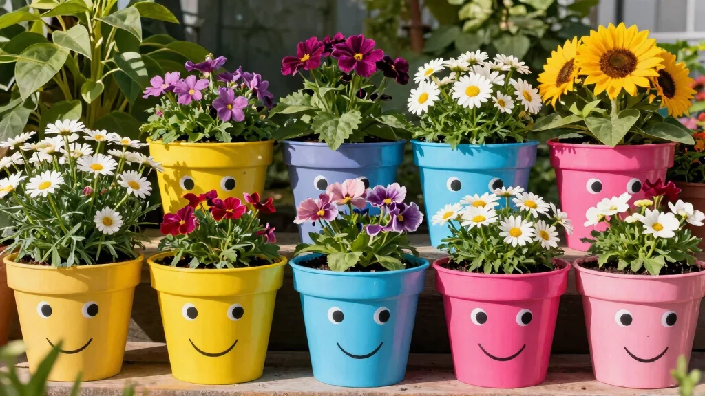 14 Face Flower Pots Ideas Whimsical Fun