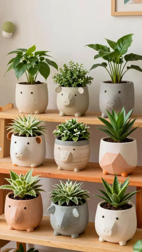 14 Flower Pots Indoor Ideas Home Accents - 12. Unique Shaped Planters 1