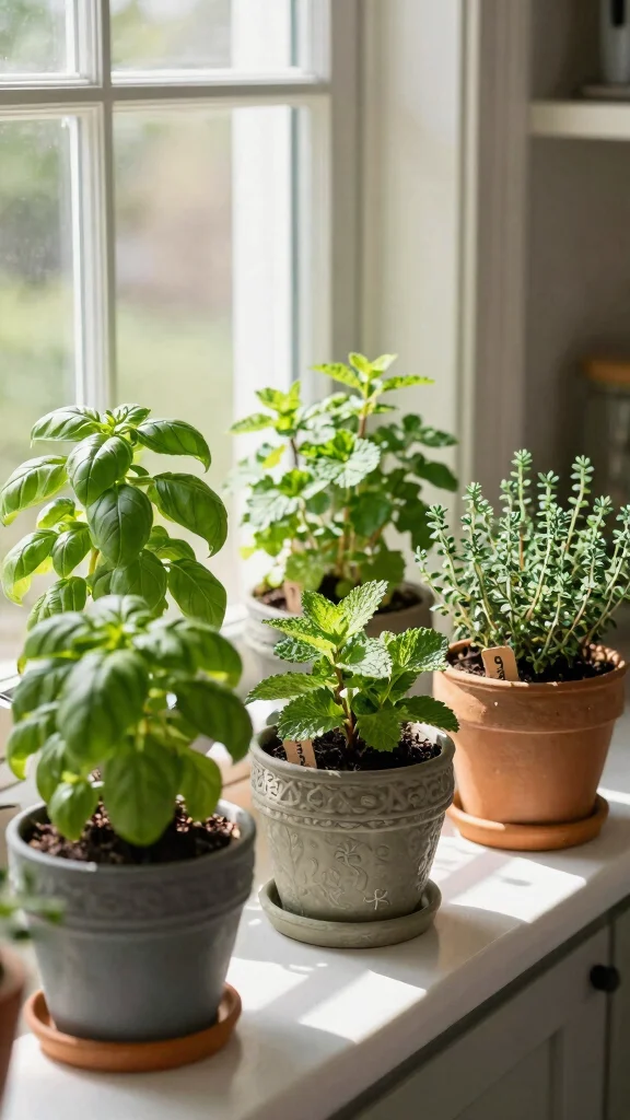 14 Flower Pots Indoor Ideas Home Accents - 14. Indoor Herb Gardens in Pots 1