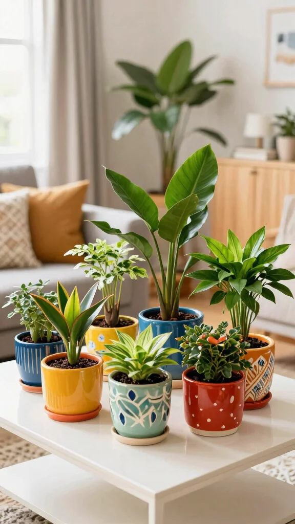 14 Flower Pots Indoor Ideas Home Accents - 7. Colorful Ceramic Planters 1