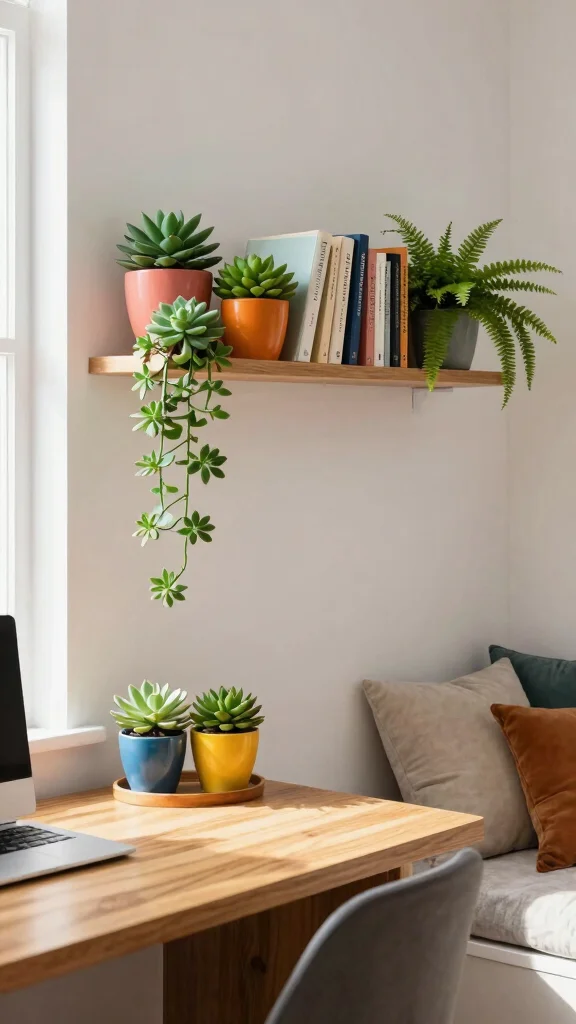 14 Hanging Plant Stand Ideas for Airy Displays - 2. Wall-Mounted Shelves 1