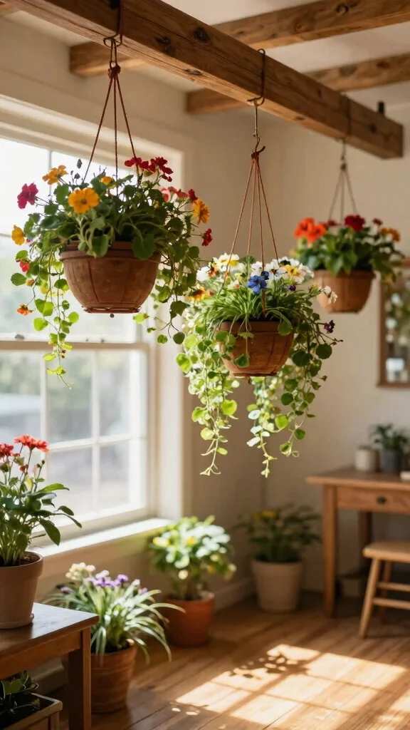 14 Hanging Plant Stand Ideas for Airy Displays - 7. Hanging Baskets 1