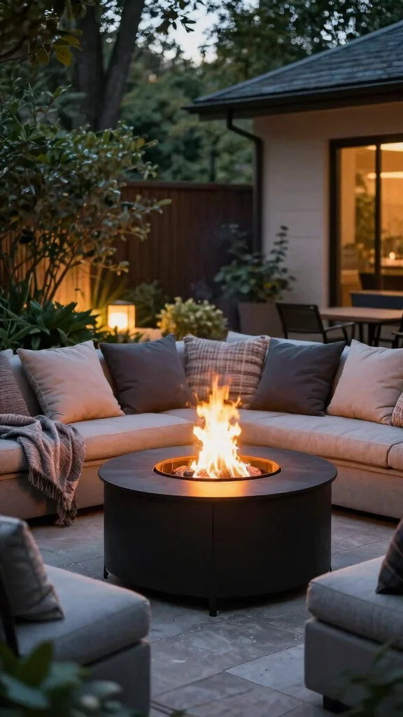 14 Iron Patio Furniture Ideas: Strong and Durable - 10. Personal Fire Pit Seating 1