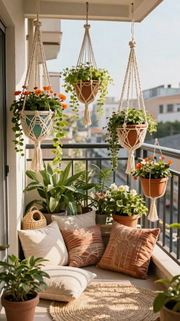14 Large Flower Pots Ideas Bold Statements - 10. Bohemian Macramé Hangers 1