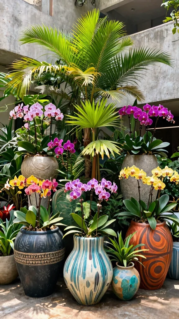 14 Large Flower Pots Ideas Bold Statements - 11. Exotic Planters for Unique Plants 1