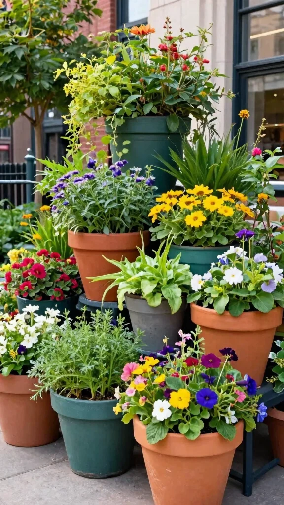 14 Large Flower Pots Ideas Bold Statements - 13. Creative Container Gardens 1