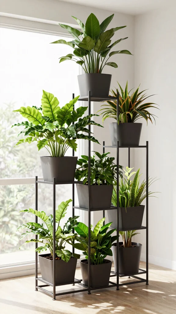 14 Modern Plant Stand Ideas: Sleek Minimal - 12. Customizable Modular Stands 1