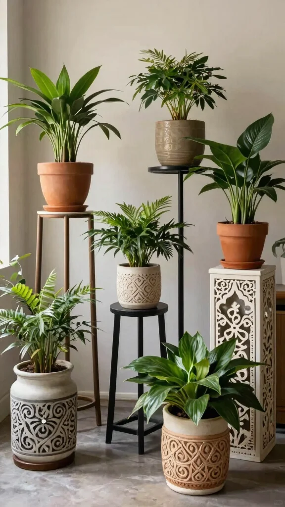 14 Modern Plant Stand Ideas: Sleek Minimal - 14. Decorative Plant Stands 1
