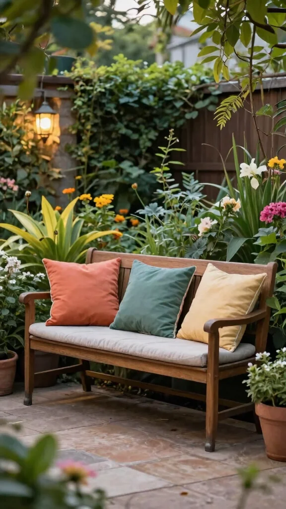 14 Small Patio Furniture Ideas for Cozy Corners - 11. Garden Benches 1