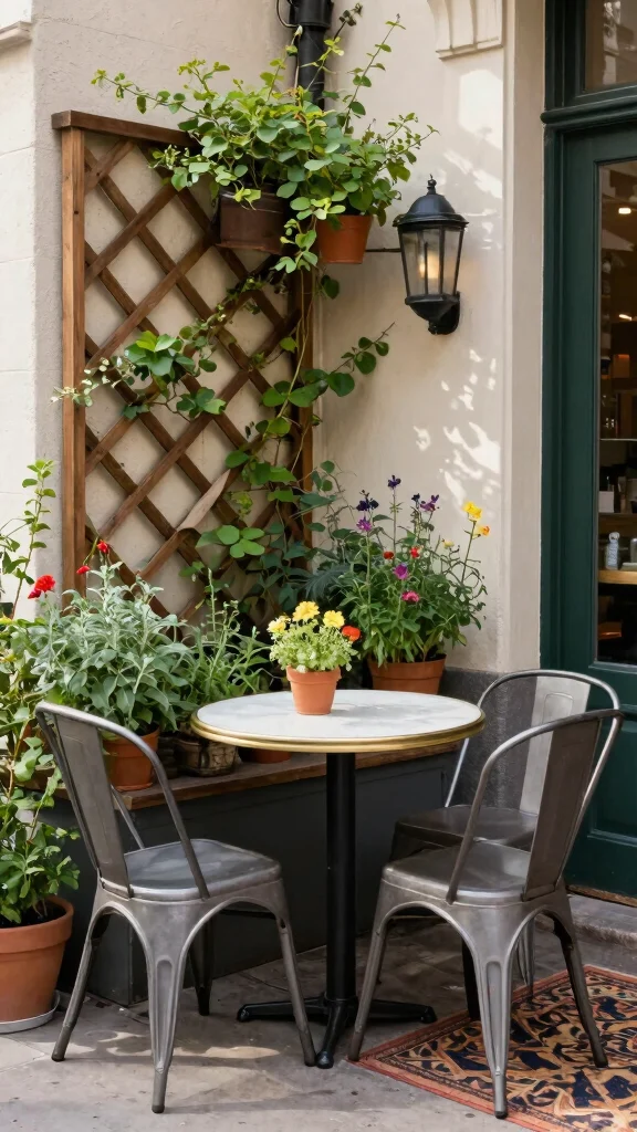 14 Small Patio Furniture Layout Ideas Optimized for Urban Gardens - 1. Cozy Bistro Corner 1