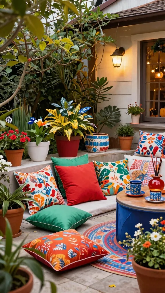 14 Small Patio Furniture Layout Ideas Optimized for Urban Gardens - 14. Seasonal Decor Changes 1