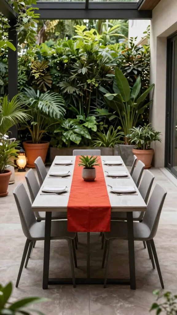 14 Small Patio Furniture Layout Ideas Optimized for Urban Gardens - 5. Slimline Dining Options 1