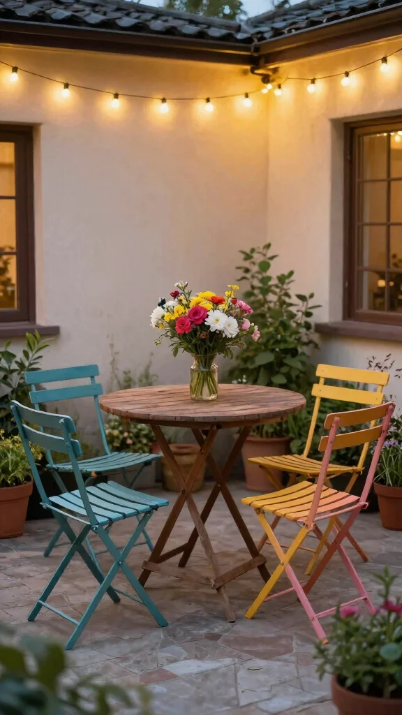 14 Small Patio Furniture Layout Ideas Optimized for Urban Gardens - 7. Round Table Bliss 1