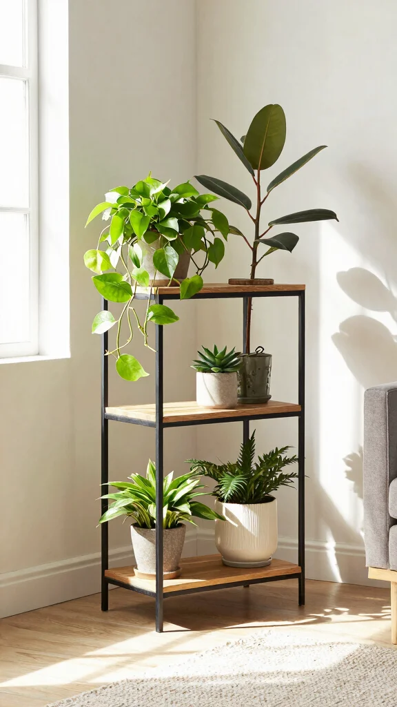 14 Tall Plant Stand Indoor Ideas for Small Space Gardening - 1. Multi-Tiered Plant Stand for Maximum Display 1