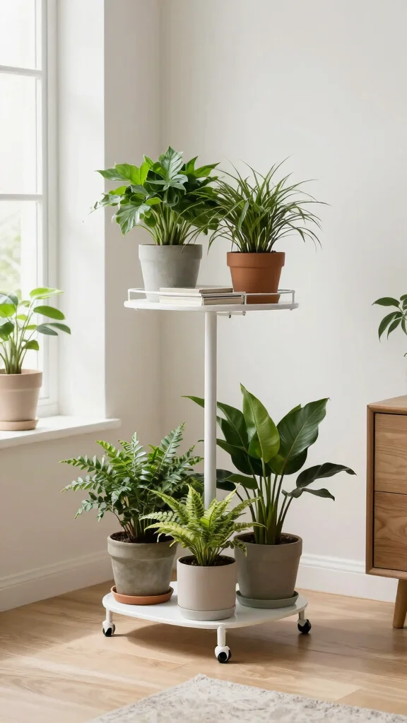 14 Tall Plant Stand Indoor Ideas for Small Space Gardening - 12. Convertible Plant Stand for Versatility 1