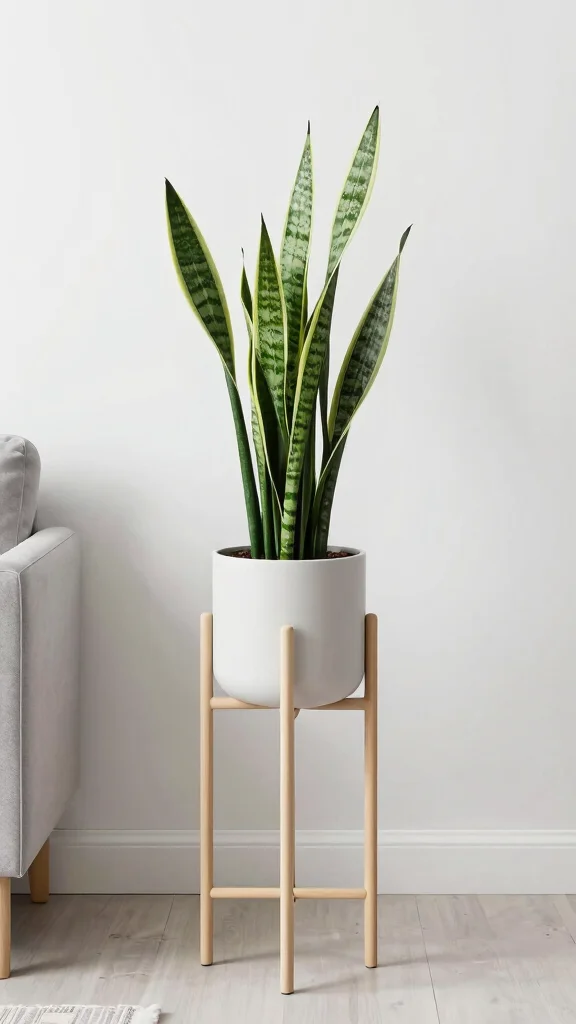 14 Tall Plant Stand Indoor Ideas for Small Space Gardening - 13. Minimalist Plant Stand for a Clean Look 1