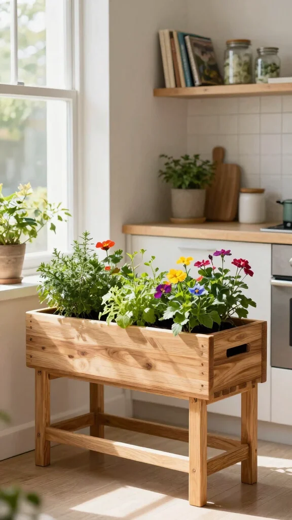 14 Tall Plant Stand Indoor Ideas for Small Space Gardening - 9. Planter Box Stand for Urban Gardening 1