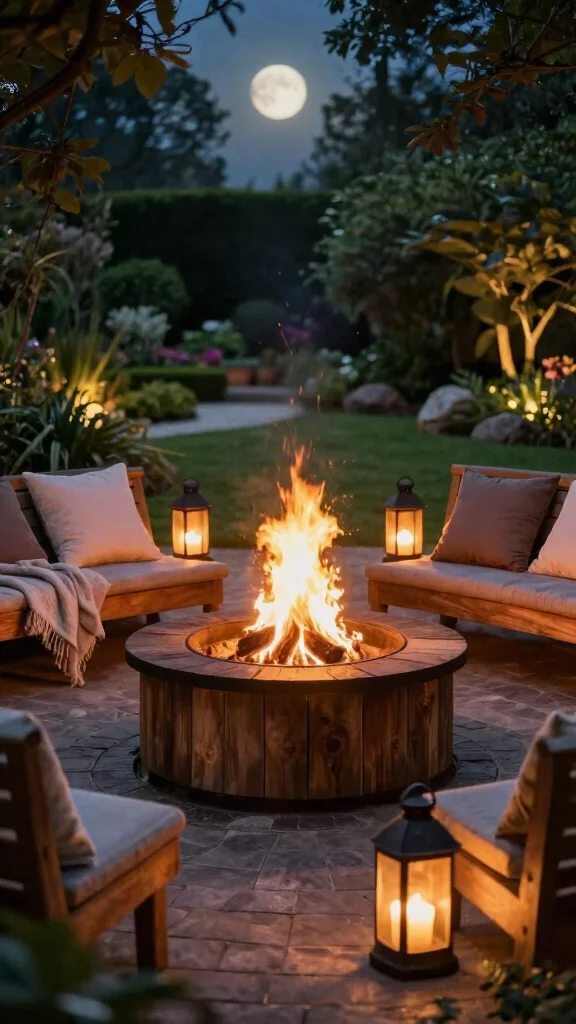14 Wooden Patio Furniture Ideas: Natural Beauty - 12. Unique Wooden Fire Pits 1