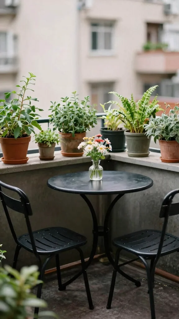 15 Black Patio Furniture Ideas for Modern Patios - 3. Black Metal Bistro Set 1