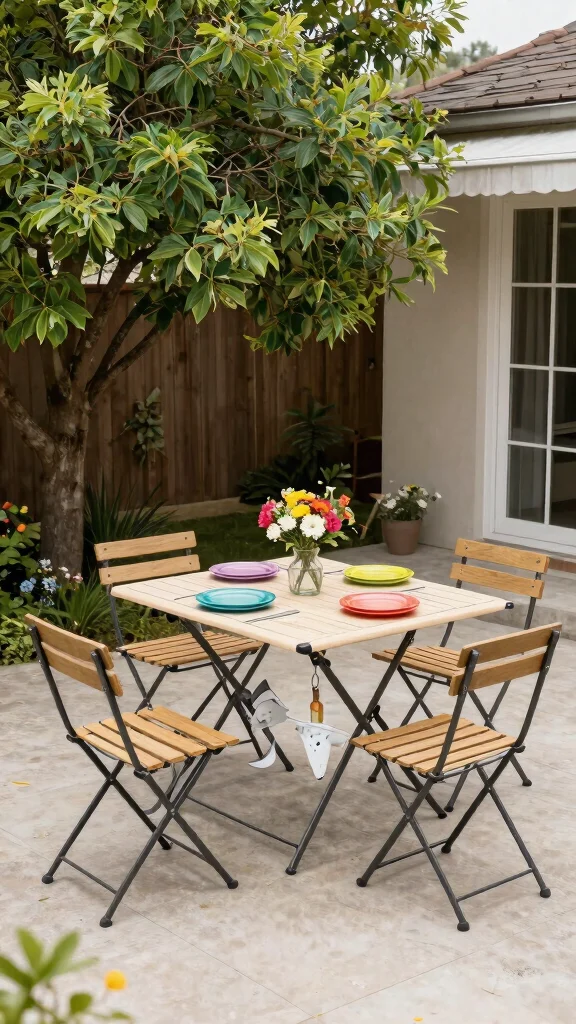 15 Eco-Friendly Patio Furniture Sets Ideas for Family Gatherings - 12. Compact Folding Furniture Sets 1