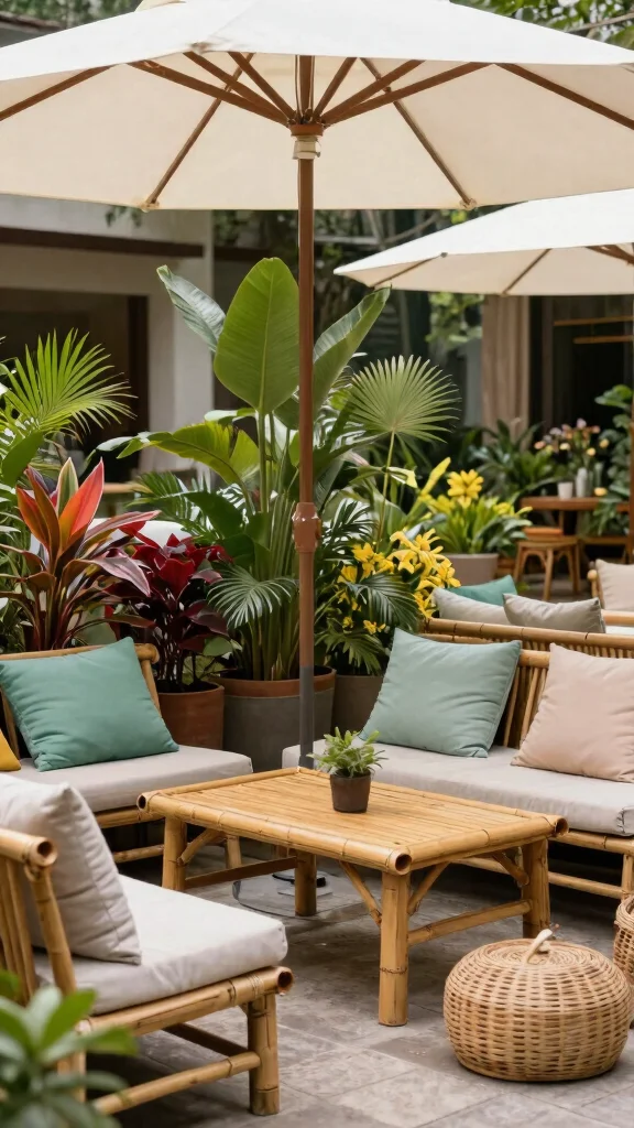 15 Eco-Friendly Patio Furniture Sets Ideas for Family Gatherings - 2. Bamboo Lounge Set 1