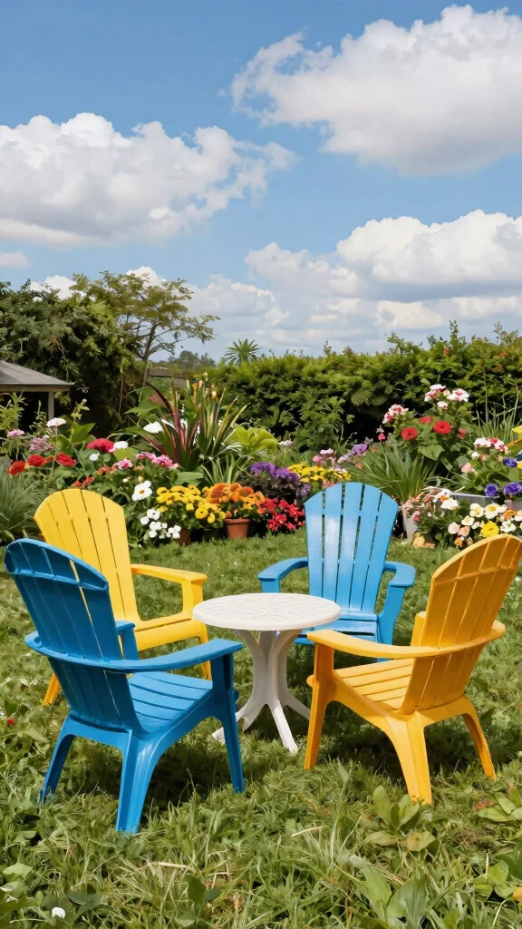 15 Eco-Friendly Patio Furniture Sets Ideas for Family Gatherings - 3. Recycled Plastic Adirondack Chairs 1