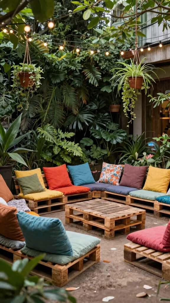 15 Eco-Friendly Patio Furniture Sets Ideas for Family Gatherings - 7. Upcycled Pallet Seating 1