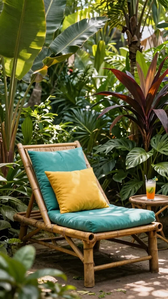15 Homemade Patio Furniture Ideas: Upcycled Garden Furniture from Repurposed Materials - 11. Bamboo Lounge Chair 1