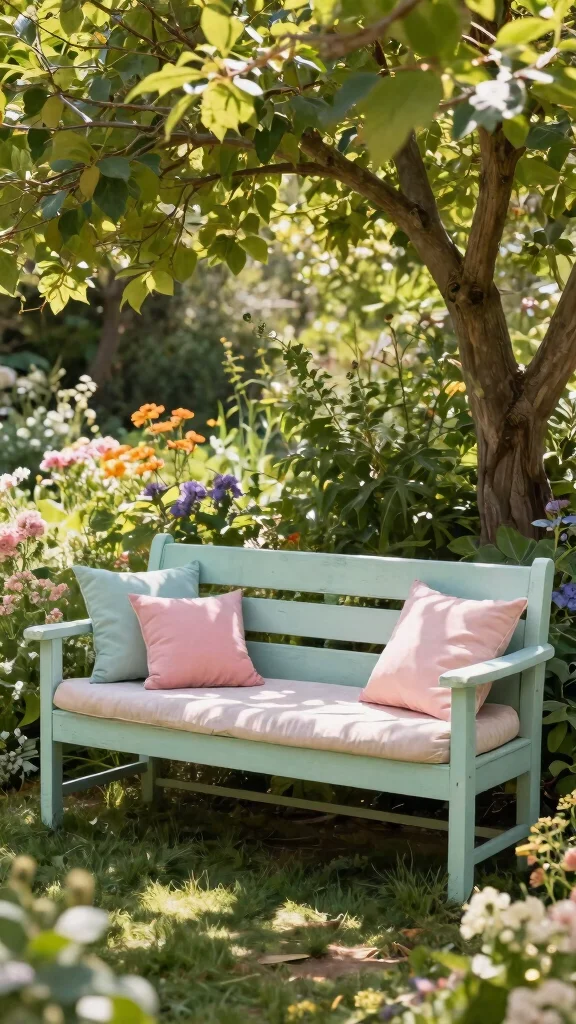 15 Homemade Patio Furniture Ideas: Upcycled Garden Furniture from Repurposed Materials - 7. Repurposed Bed Frame Bench 1