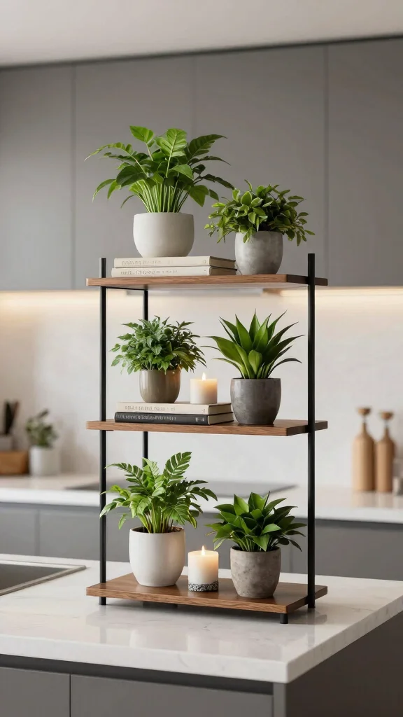 15 Indoor Plant Stand Ideas: Tiered Designs for Small Spaces - 10. Stylish Tiered Plant Shelf 1